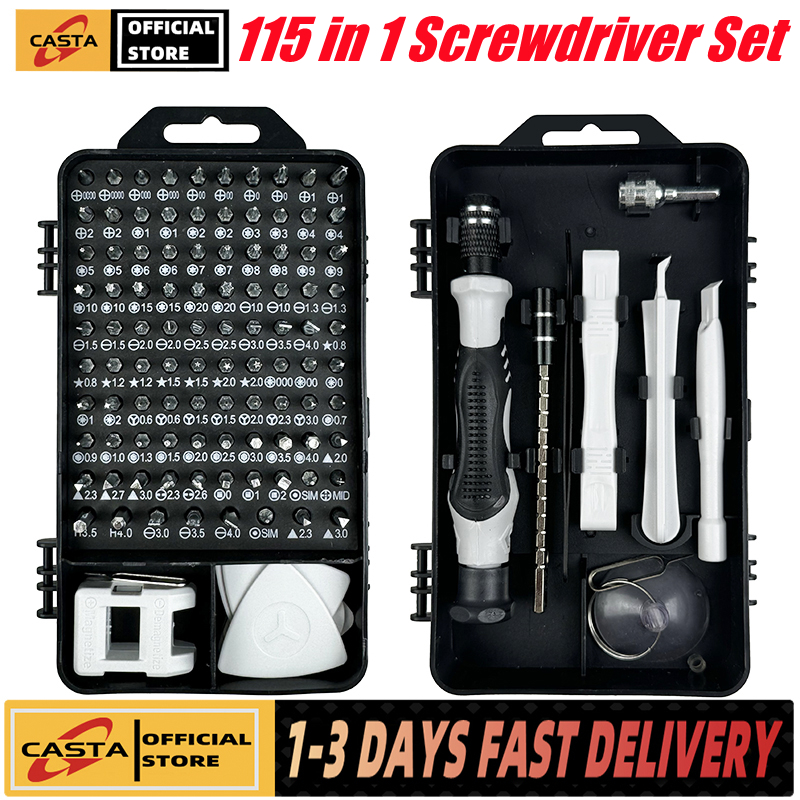 【COD + local seller】Precision Screwdriver Set, 115 in 1 Electronics Magnetic Repair Tool Kit with Case for Repair Computer, PC, Cellphone, Game Console, Watch, Eyeglasses etc