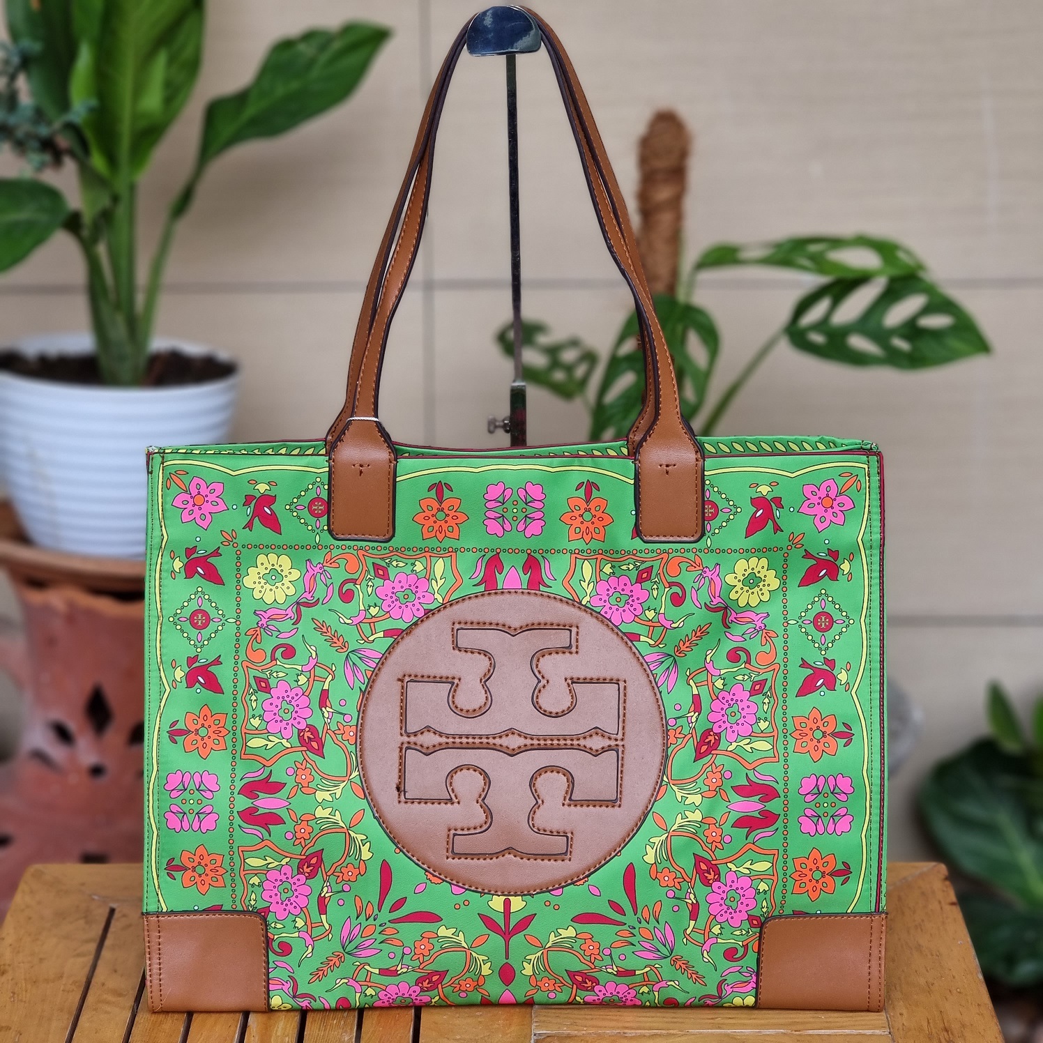 Tory Burch Ella Tote Bag in Green