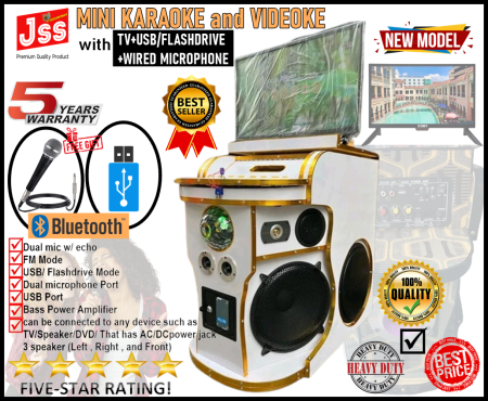 JSS Maraoke Karaoke Machine Set with Platinum Microphone