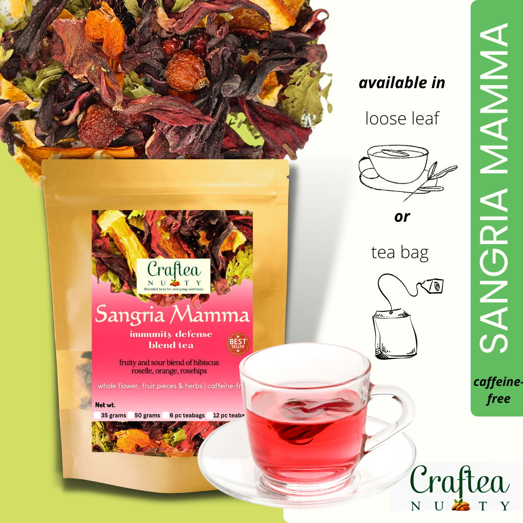 SANGRIA MAMMA Hibiscus Berry Cold Brew Tea with Teabags