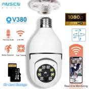 ANSEN WiFi CCTV Bulb Camera with Voice, 1080P Security