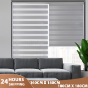 Blinds Size 60*160 80*160 90*160 100*160 120*160 140*160 150*160 160*160 180*160cm Venetians Duo Roller Blinds Curtain korean office home bathroom Cod