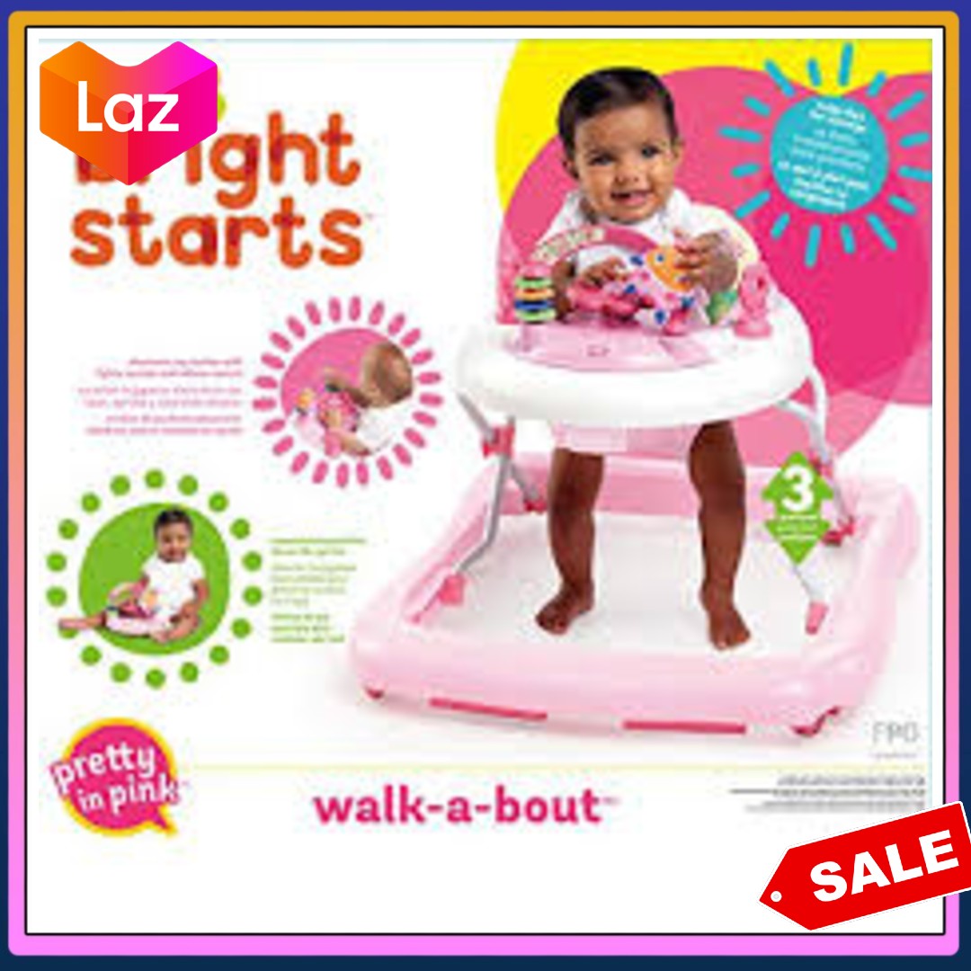 bright starts pretty in pink walker