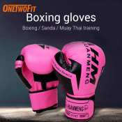 OneTwoFit 12oz Boxing Gloves for Muay Thai Training