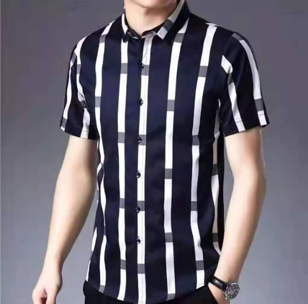 BV# Korean Style Stripe Polo For Mens 