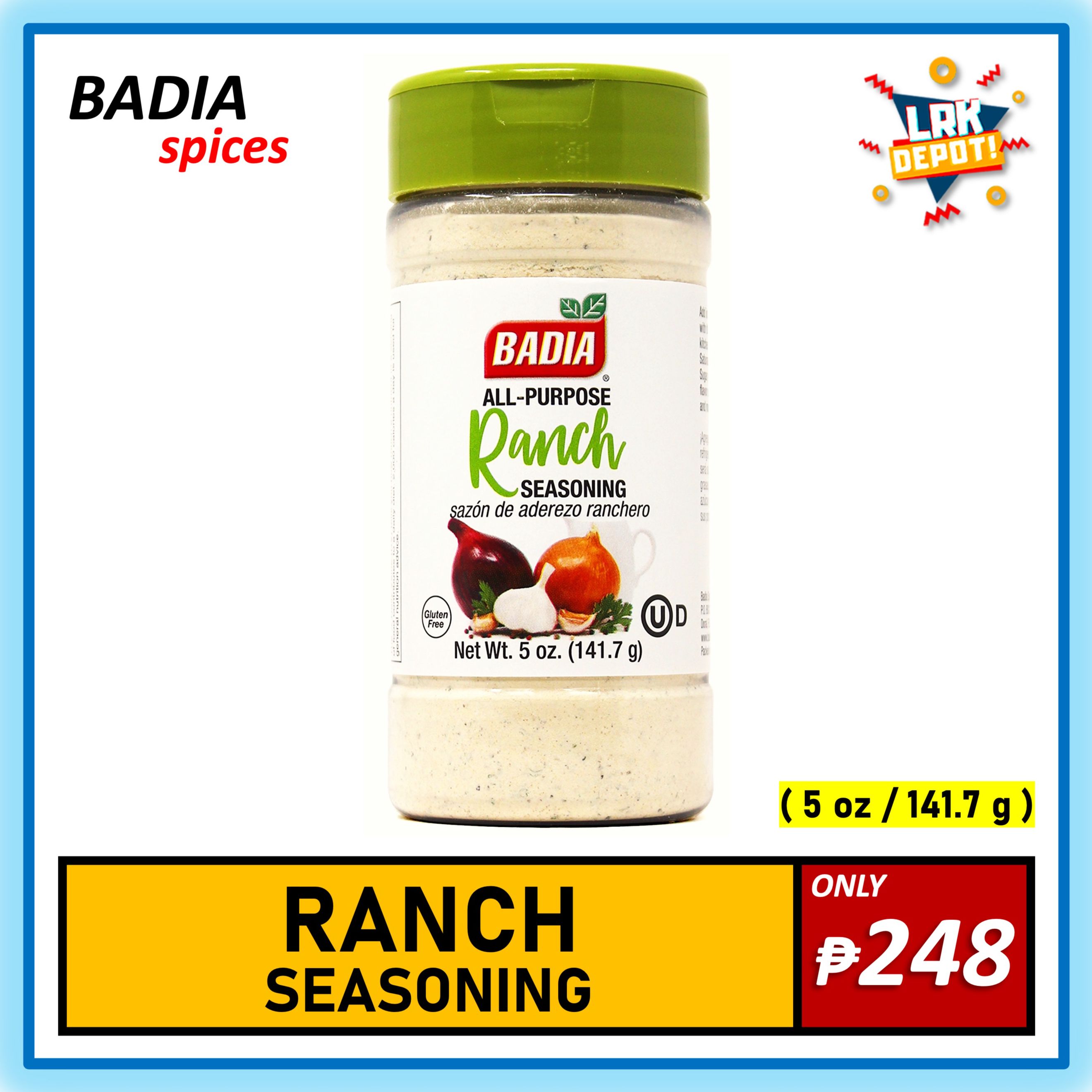 Badia Seasoning, All-Purpose, Ranch - 5 oz