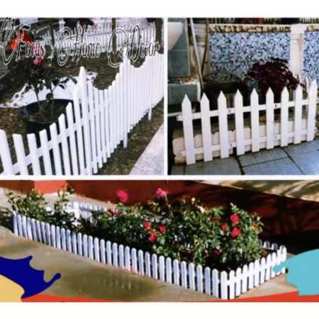 Splicable Detachable Garden Border Fencing - White Plastic