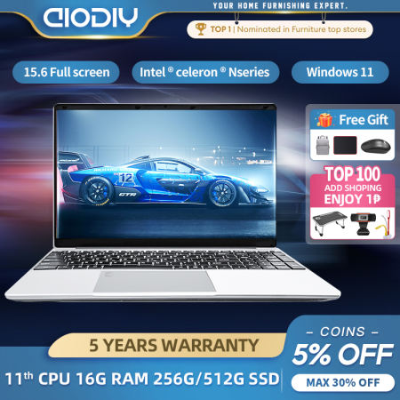 AIODY 15.6-inch HD Gaming Office Laptop with Intel Celeron