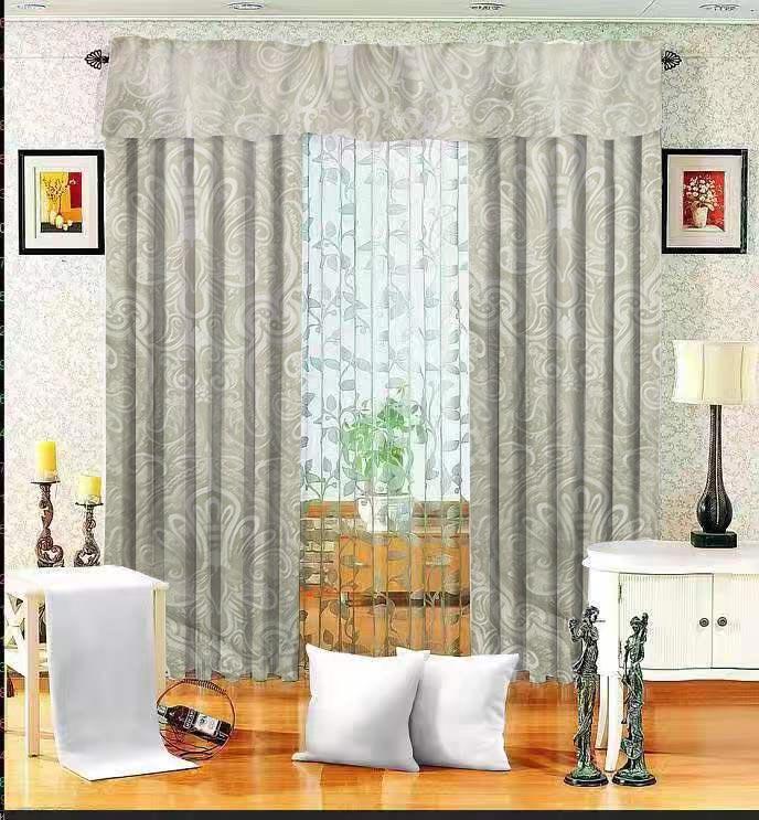 Beige Plaid Curtains Sale For Home 140cm X180cm 1pcs Lazada Ph