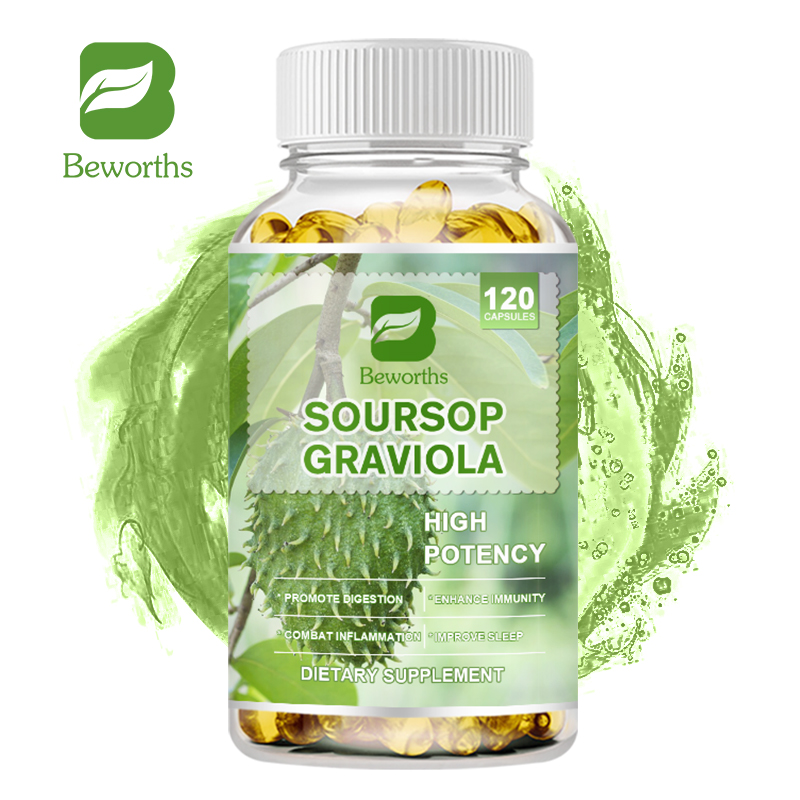 BEWORTHS Soursop Graviola Capsules 1000mg for Powerful Antioxidant Promote