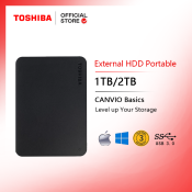 Toshiba Canvio Basics 1TB/2TB USB 3.0 Portable Hard Drive