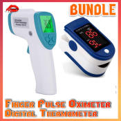 Digital Infrared Thermometer + Finger Pulse Oximeter 