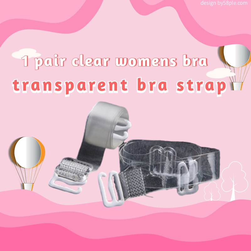 1pair clear womens bra transparent bra strap