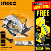 Ingco 1200W Electric Circular Saw - Woodworking Cutting Machine