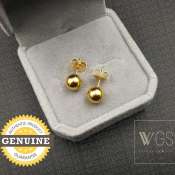 WGS 10K Yellow Gold Alexandra Round Stud Earrings