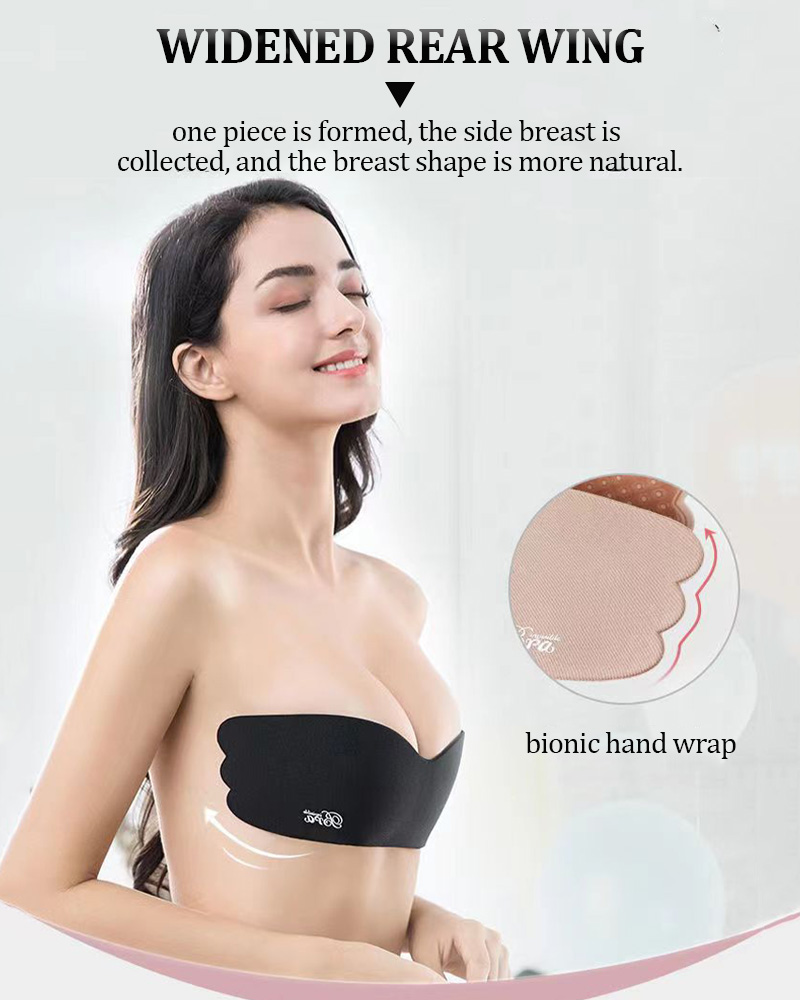 ₪113- Self Adhesive Invisible Chest Pad No Shoulder Strap Silicone Chest  Stickers Women Gathering Push Up Bra For Night Dress-Description