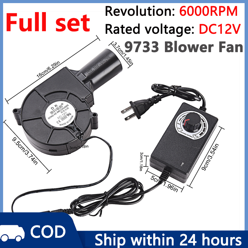 9733 Air Blower Fan With Speed Controller Strong Wind Force Stove Cabinet  Smoke Exhauster Ac Powered Fan 9733 For Diy Cooling Ventilation Brushless  Bl