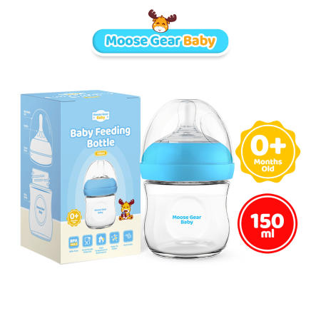 Moose Gear 150ml Anti-Colic Baby Bottle - Blue