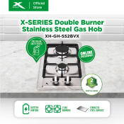 X-SERIES Stainless Steel Gas Hob with Double Burner and Safety Features