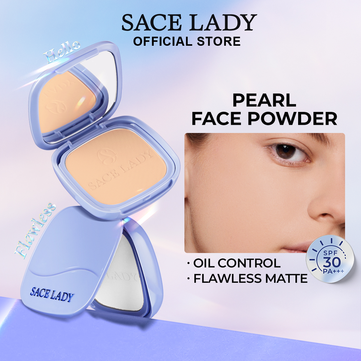 Discount on SACE LADY  shoes - SKU: SACE LADY Pearl Face Powder SPF30 PA+++ Oil Control Long Waterproof Lasting Flawless Setting Powder 