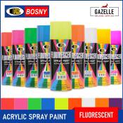 Bosny Fluorescent Spray Paint - 9 Vibrant Colors