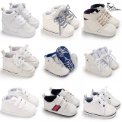 QBABY White Baby Shoes for Boys and Girls
