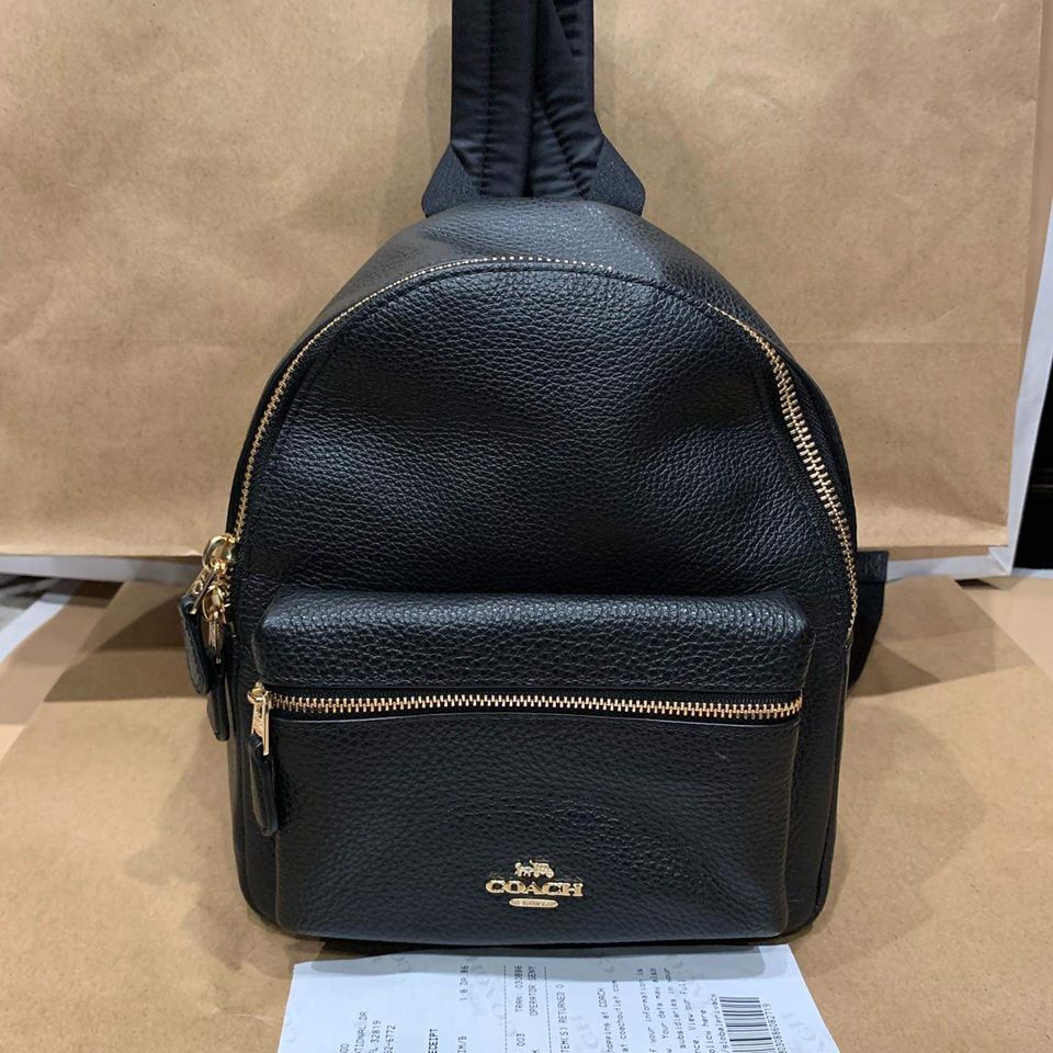 coach mini charlie backpack black