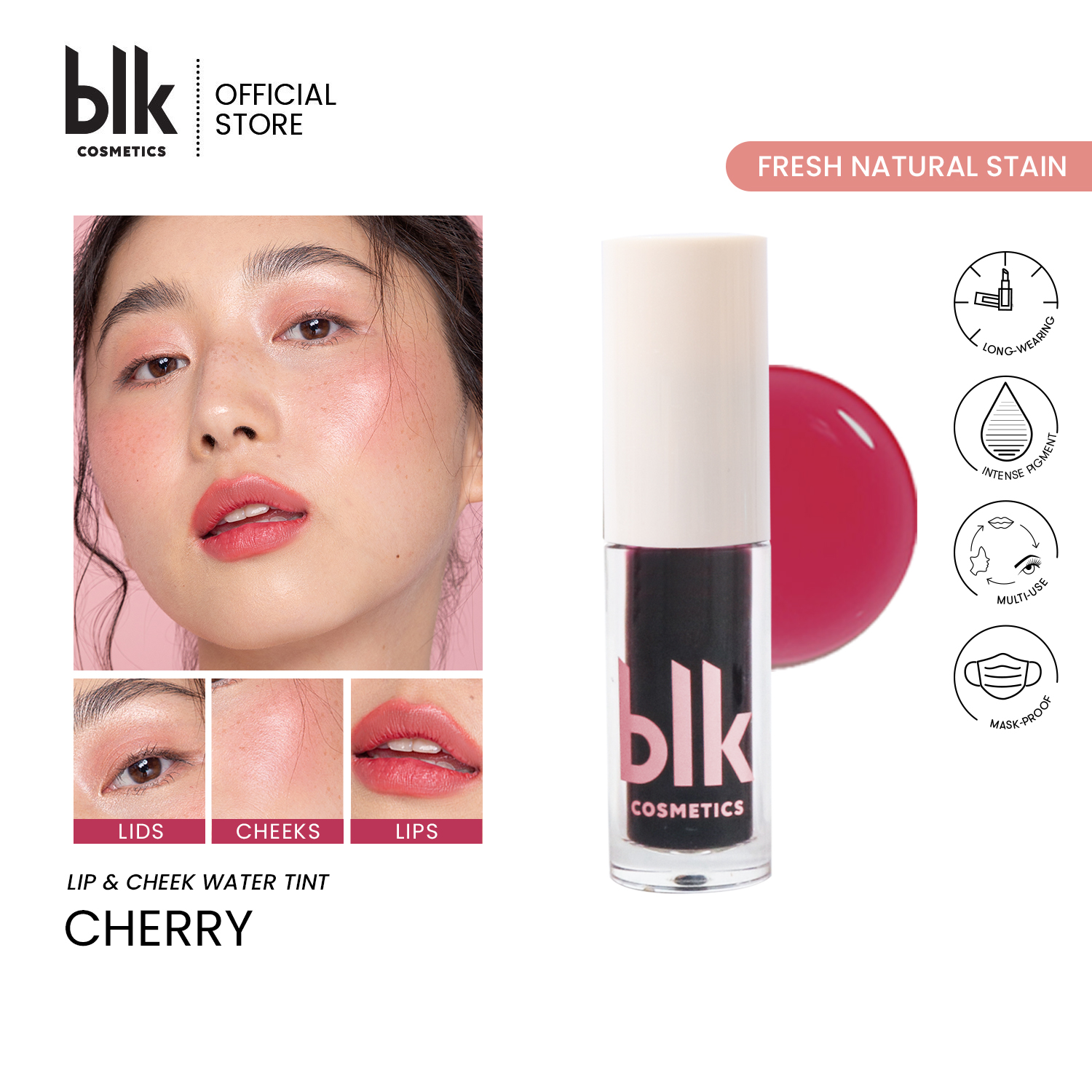 Discount on BLK Cosmetics  shoes - SKU: blk cosmetics fresh lip and cheek water tint cherry