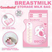 Goodbata 250ml Breast Milk Storage Bags, 30pcs