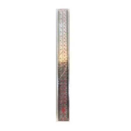 Transparent Plastic Ruler - Flexible Ruler - 12 inches or 220 centimetre - Sold per pc