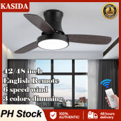 Nordic Ceiling Fan with Light and Remote Control