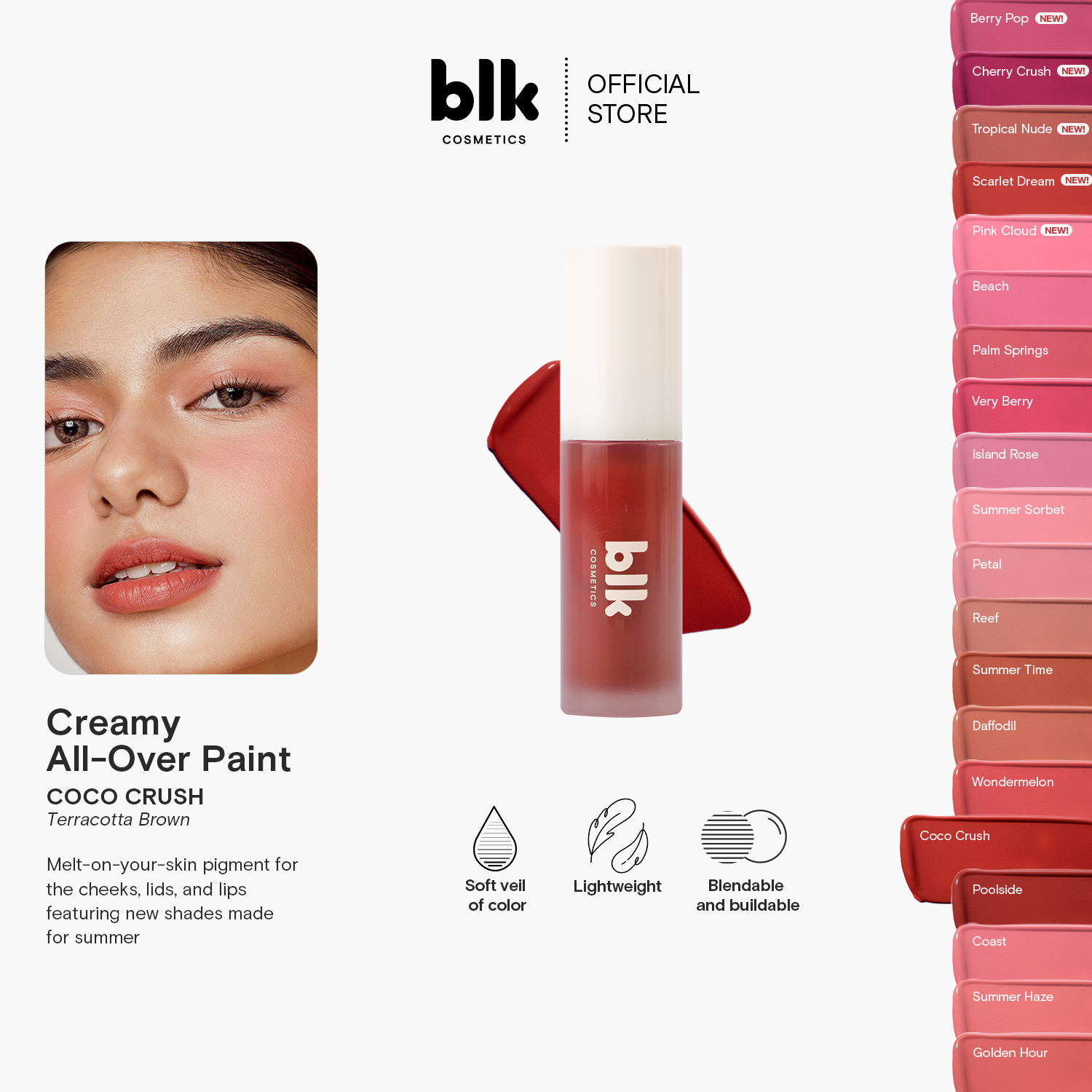 Discount on Blk Cosmetics  shoes - SKU: Blk Cosmetics Fresh Creamy All Over Paint Coco Crush