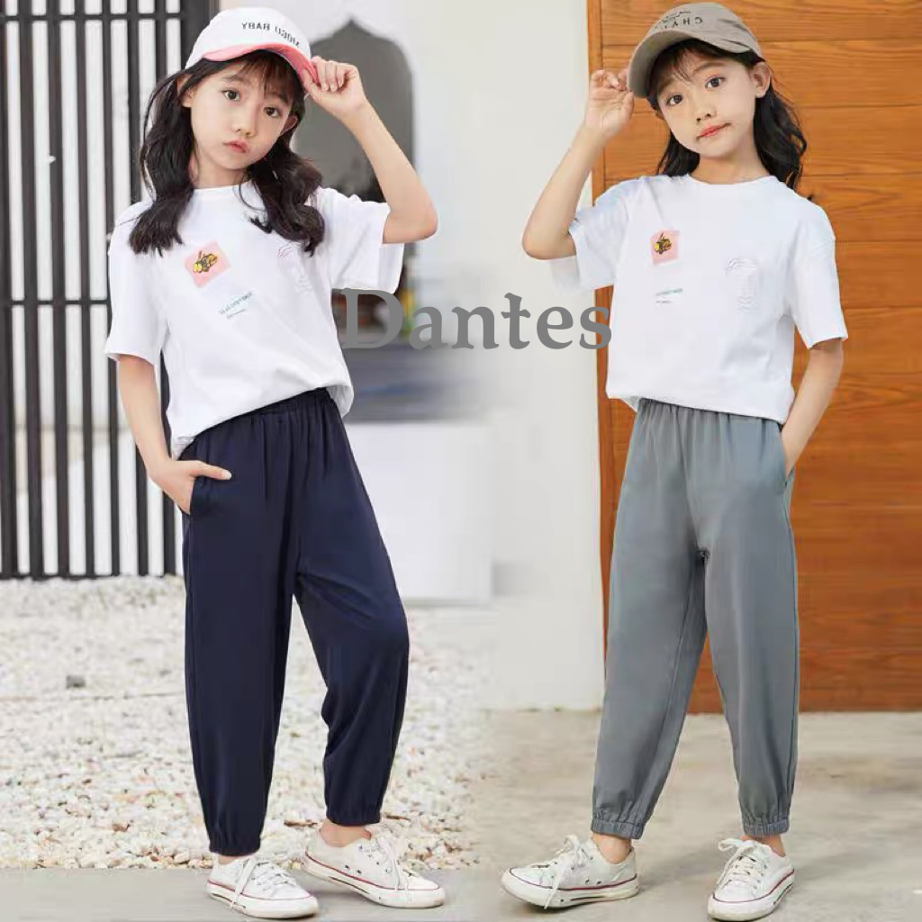 New plain cotton jogger pants for kids unisex 4-10 years old#610