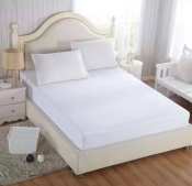 U HOME Cotton Plain White Fitted Bedsheet