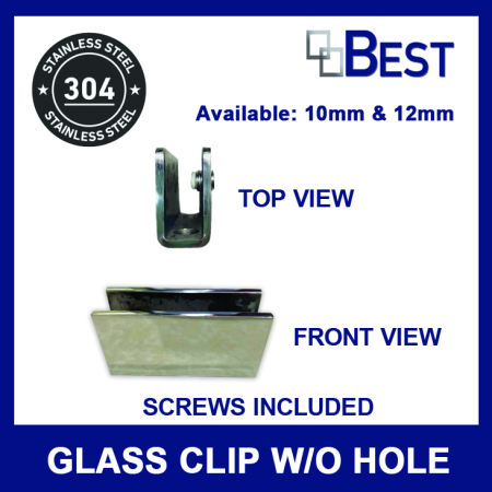 Glass Clamp for Heavy Duty Shower Glass Partition - Uclip