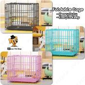 Foldable Heavy Duty Dog Cage with Poop Tray - 