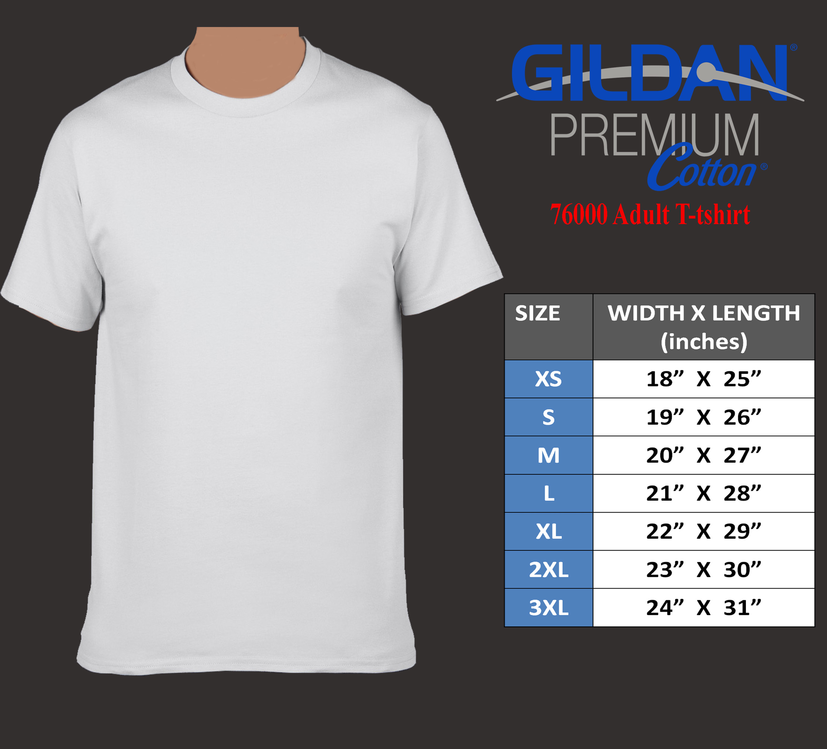 Gildan 76000 premium cotton PLAIN Tshirts for men - Military Green, Dark  chocolate, Ash grey