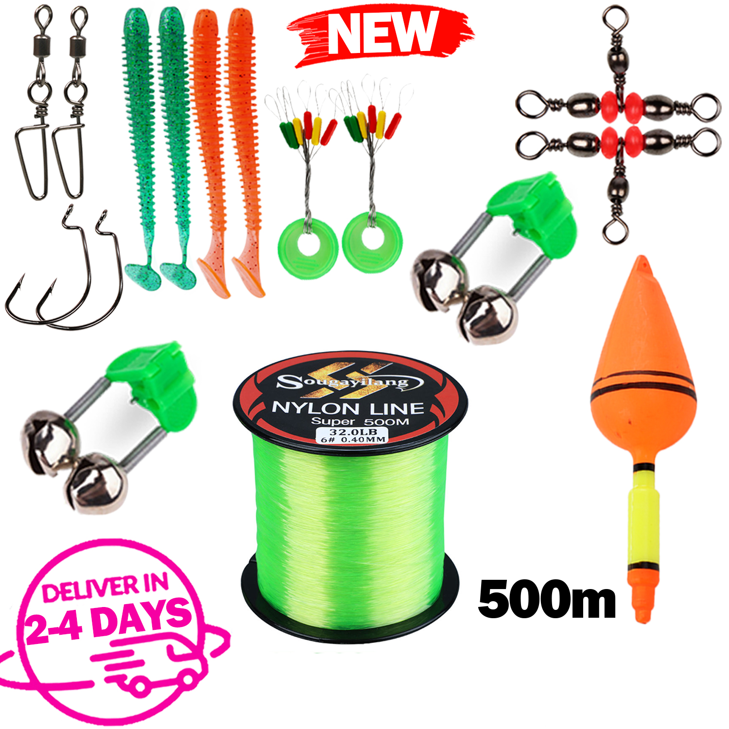 COD]Fishing Accessories Set for Novice Including Fishing Lures Hooks  Fishing Pliers Necessary Accessories for Fishing Fishing Tackle Complete Set