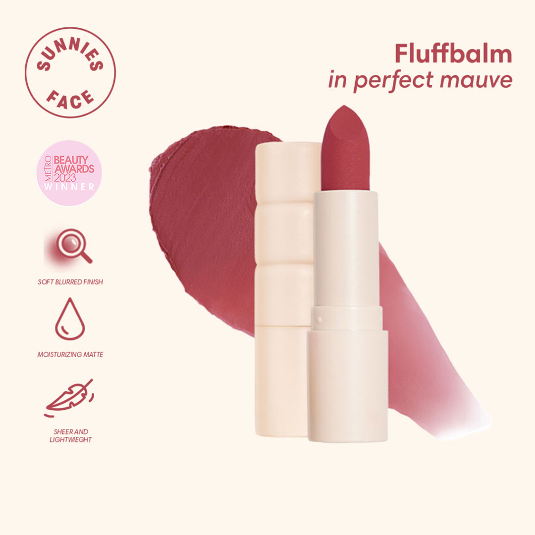 Discount on Sunnies Face  shoes - SKU: Sunnies Face Fluffbalm [Moisturizing Matte Blotted Lipstick] (Perfect Mauve)