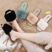 Korean Fashion Fur Sandals for Women by 