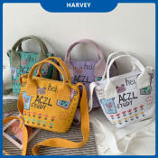 Canvas Mini Bucket Bag - Cute Shoulder Messenger Bag (Brand: N/A)
