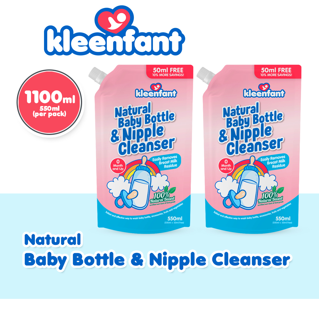 Kleenfant Natural Baby Bottle Wash Refill Pack (2 Bottles)