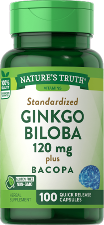 Nature's Truth Ginkgo Biloba Capsules with 120mg Antioxidants