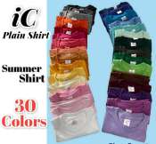 iC Plain shirt Round Neck Assorted Colors