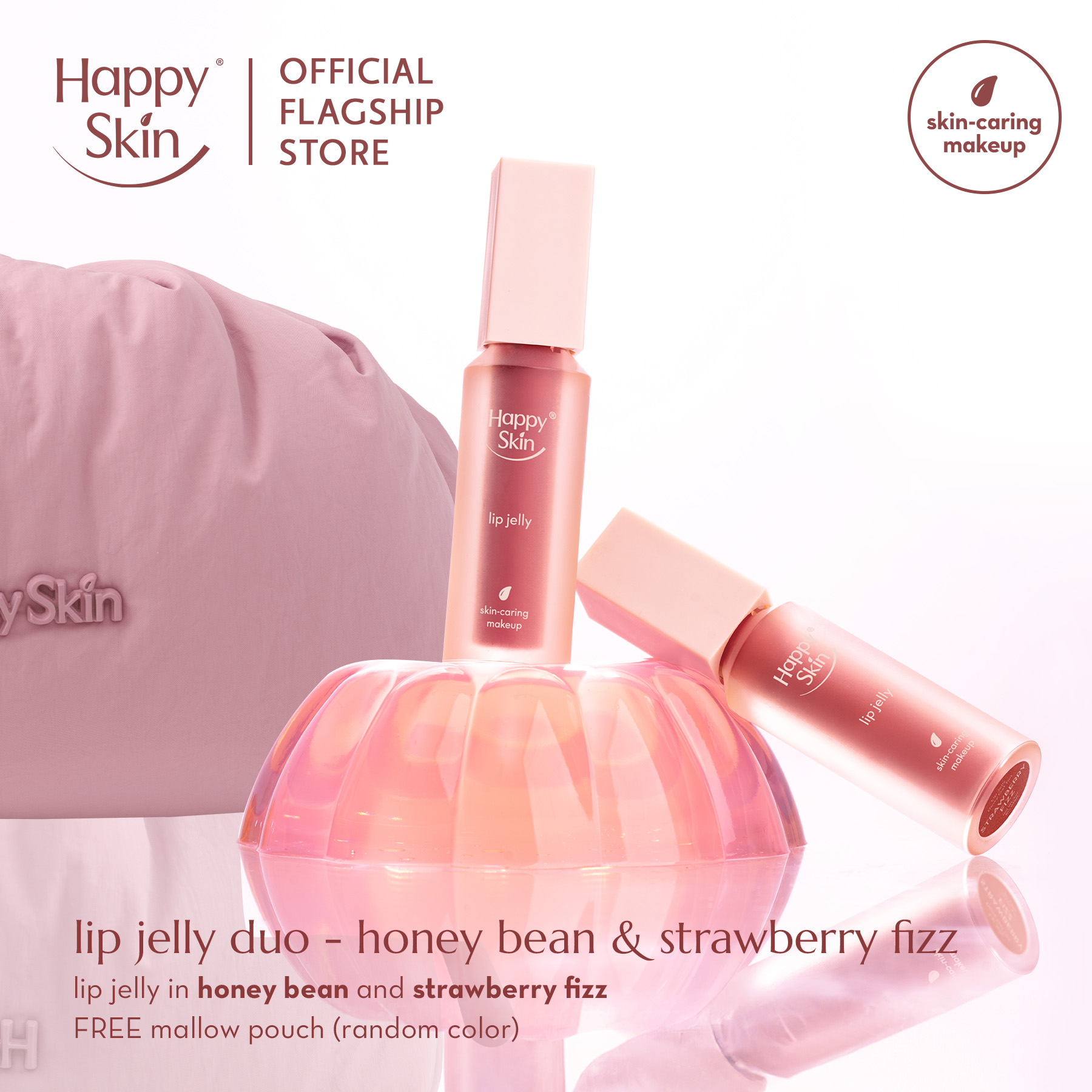 Discount on Happy Skin  shoes - SKU: Happy Skin Lip Jelly Duo In Honey Bean And Strawberry Fizz