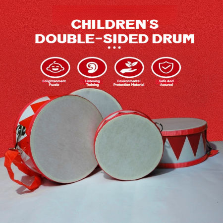 6/8 inch Snare Drum Wood For Children Baby Toys Beat Instrument Kids Early Educational Hand Drum Birthday Gift