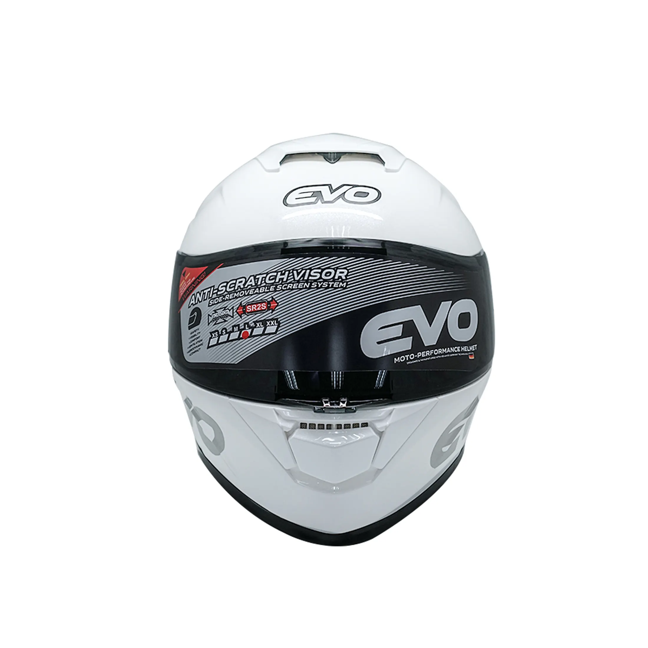 Evo Helmet Gt Pro Full Face Dual Visor Pearl White Large 59 60cm With Smoke And Clear Lens Lazada Ph