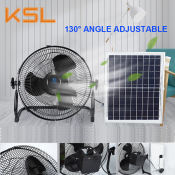 KSL Solar Rechargeable Fan - Portable and Versatile