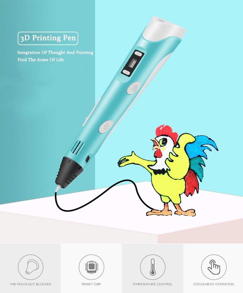 ข้อมูลเกี่ยวกับ 🎁3D ปากกาพิมพ์ปากกาสเตอริโอ 3Dปากกาวาดรูป ปากกาเครื่องพิมพ์ 3 มิติ 3D printing Pen ปากกากราฟฟิค USB ของขวัญสร้างสรรค์เส้นใย