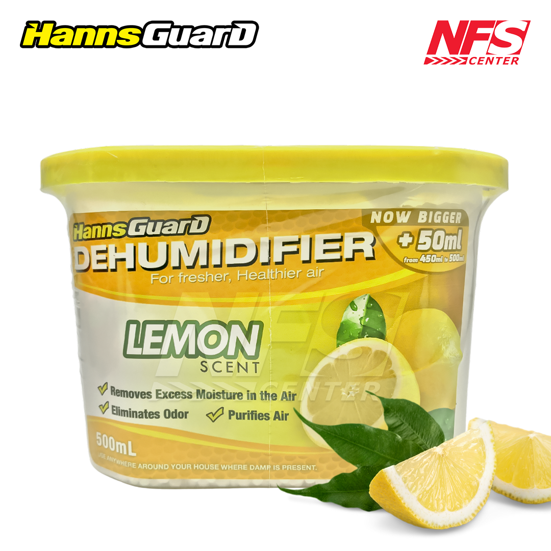 HANNS Lemon Scent Dehumidifier - Eliminates Musty Odor, Car